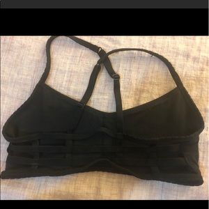 Black strappy lululemon bra